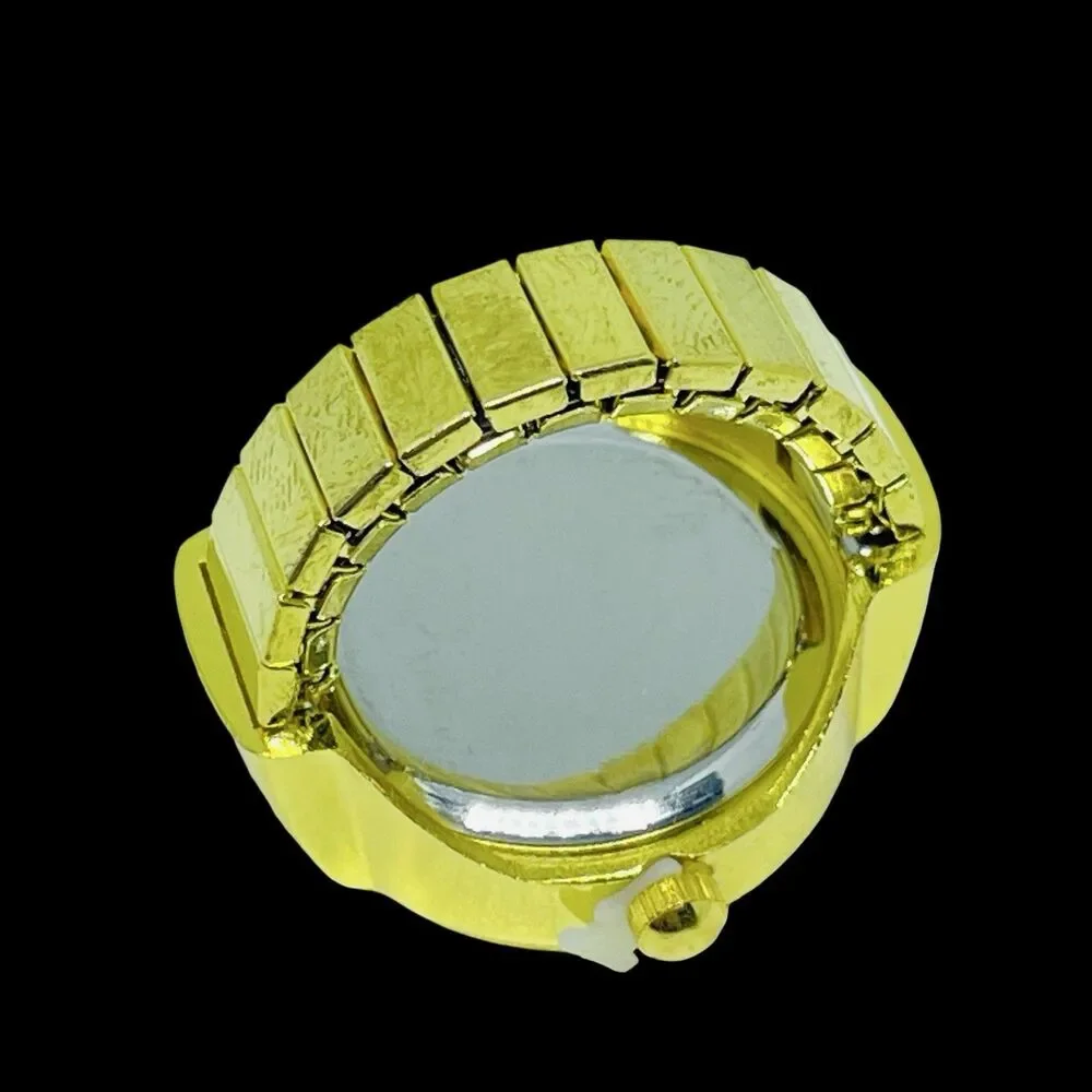 BOZHI Ring Watch Gold Design With Crystals New